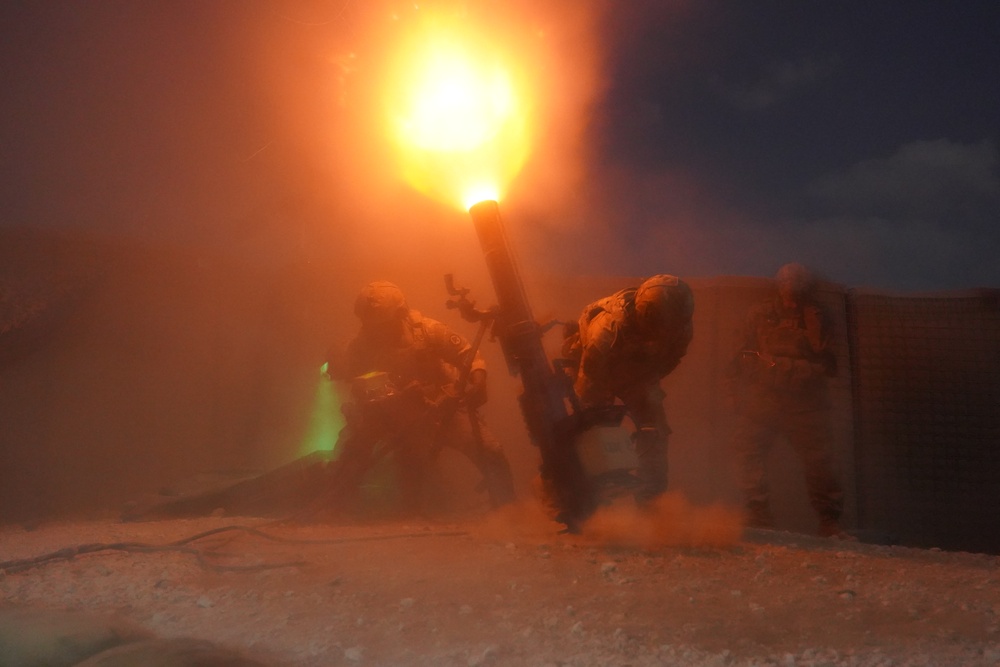 1-114th Infantry Mortar Live Fire Exercise