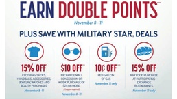 Double Points, Discounts and More—MILITARY STAR Offering Cardmember Exclusives for Veterans Day