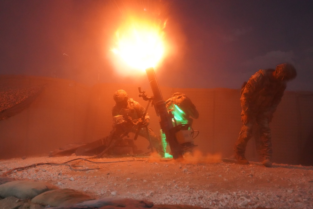 1-114th Infantry Mortar Live Fire Exercise