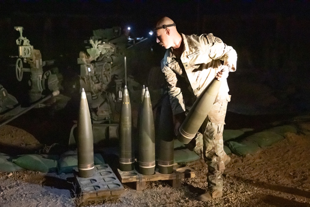 3-112th Field Artillery Regiment Live Fire Exercise