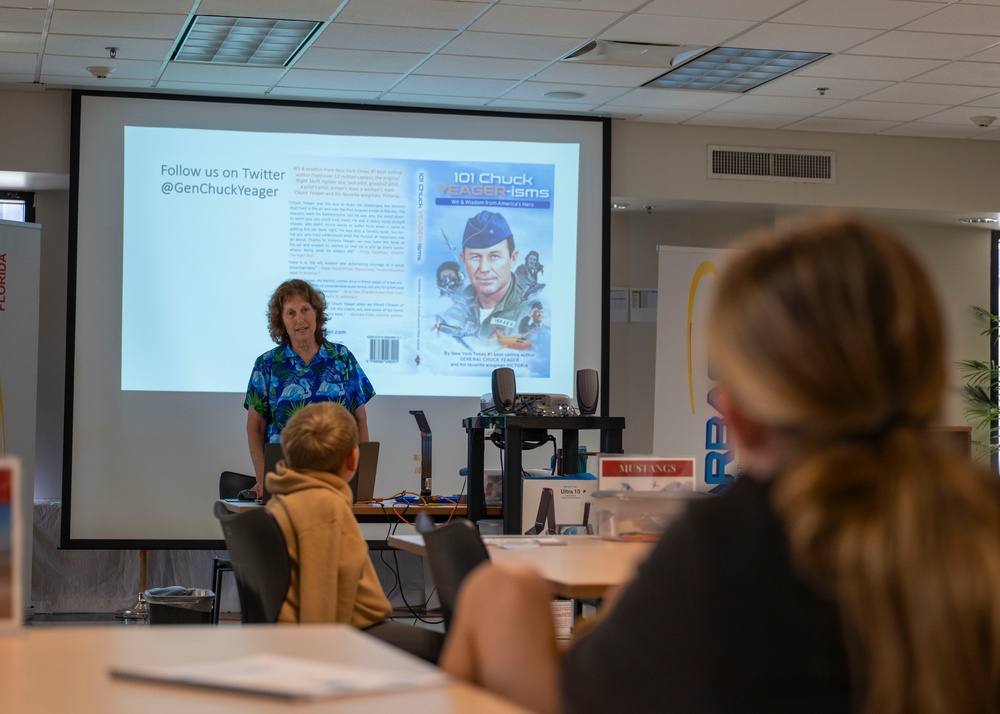 Victoria Yeager Visits the 125th Fighter Wing