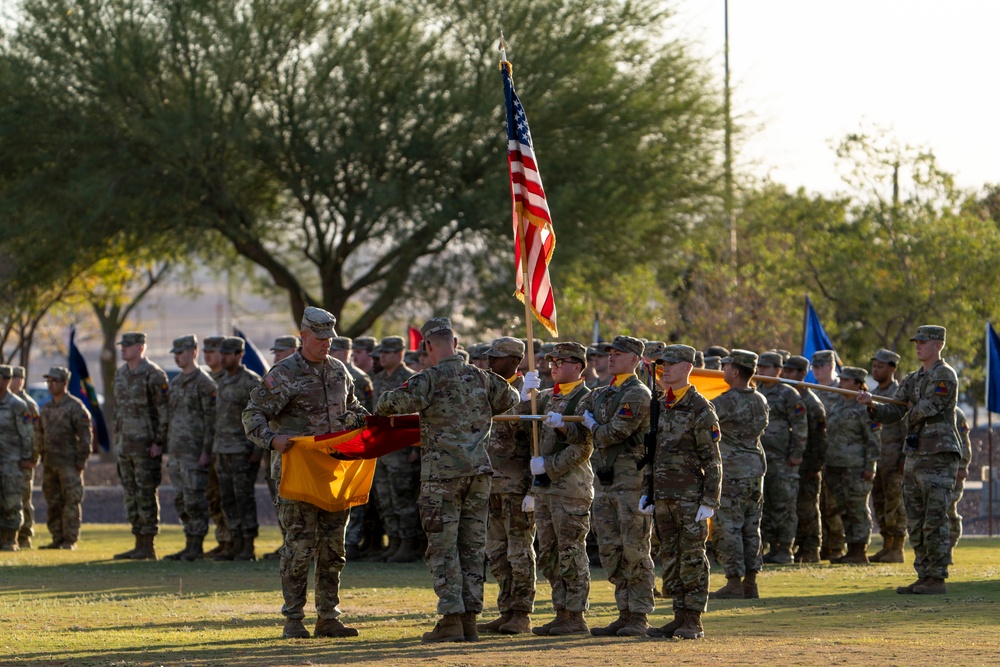 1st Armored Division’s 3rd Armored Brigade Combat Team cases colors for Poland