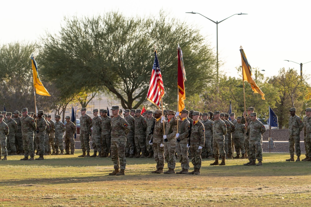 1st Armored Division’s 3rd Armored Brigade Combat Team cases colors for Poland