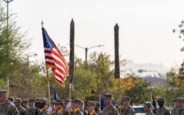 1st Armored Division’s 3rd Armored Brigade Combat Team cases colors for Poland