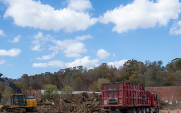 Debris moved out of Old Fort to McDowell County temporary debris site