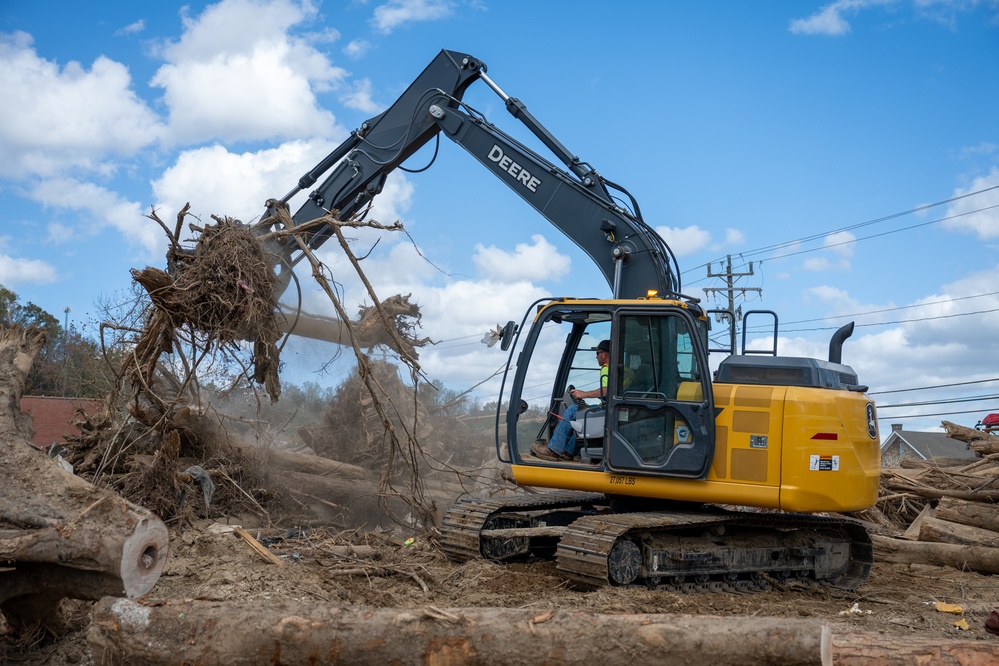 Debris moved out of Old Fort to McDowell County temporary debris site