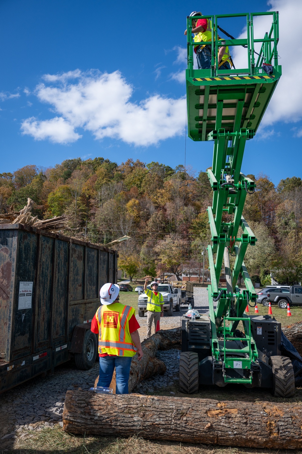 Debris moved out of Old Fort to McDowell County temporary debris site