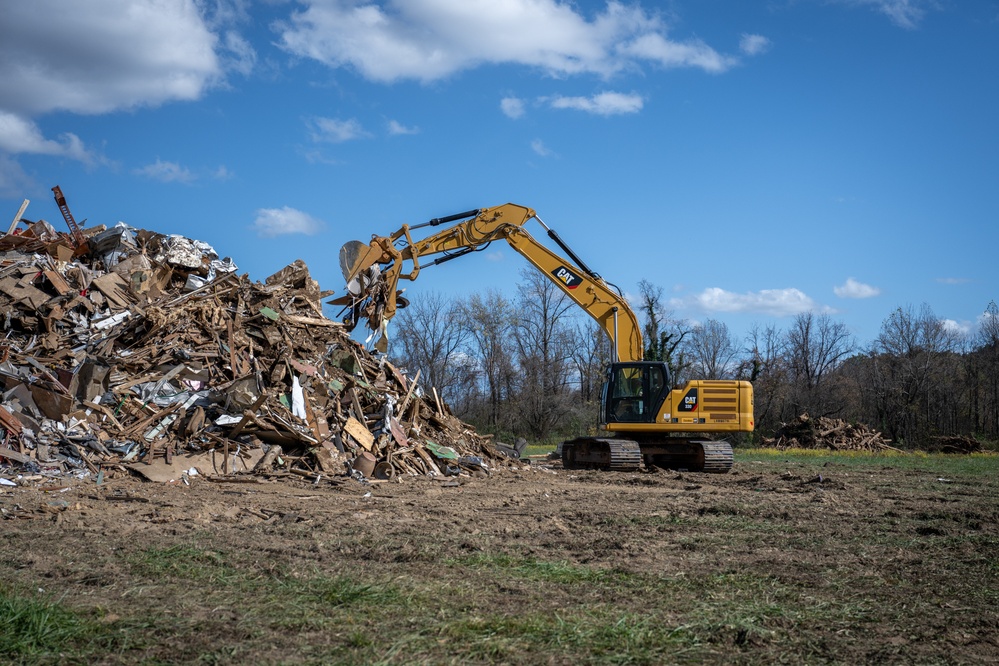 Debris moved out of Old Fort to McDowell County temporary debris site