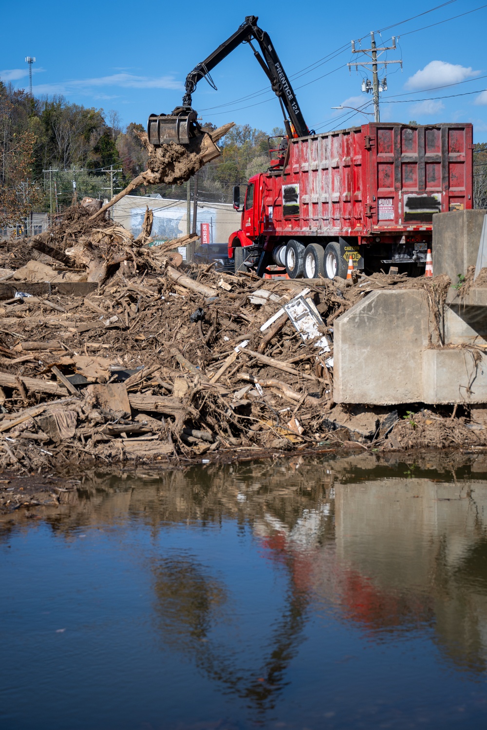 Debris moved out of Old Fort to McDowell County temporary debris site