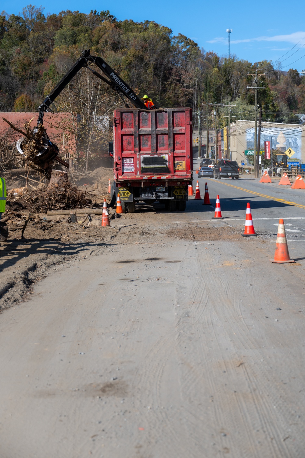 Debris moved out of Old Fort to McDowell County temporary debris site