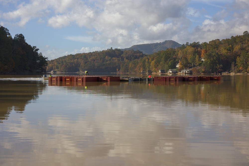 USACE South Atlantic Division Commander and FEMA Region 4 Administrator Review Debris Removal Efforts at Lake Lure