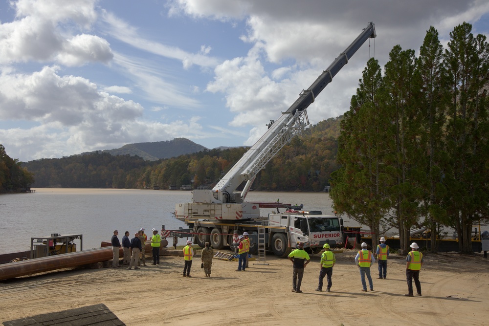 USACE South Atlantic Division Commander and FEMA Region 4 Administrator Review Debris Removal Efforts at Lake Lure