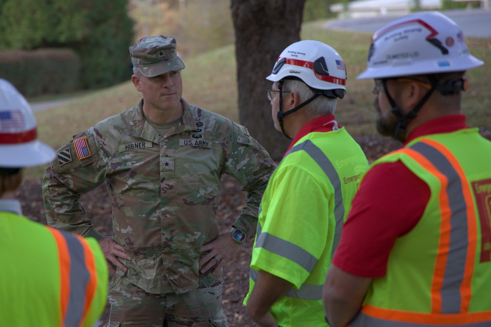 USACE South Atlantic Division Commander and FEMA Region 4 Administrator Review Debris Removal Efforts at Lake Lure