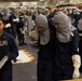 USS Tripoli Conducts a General Quarters Drill