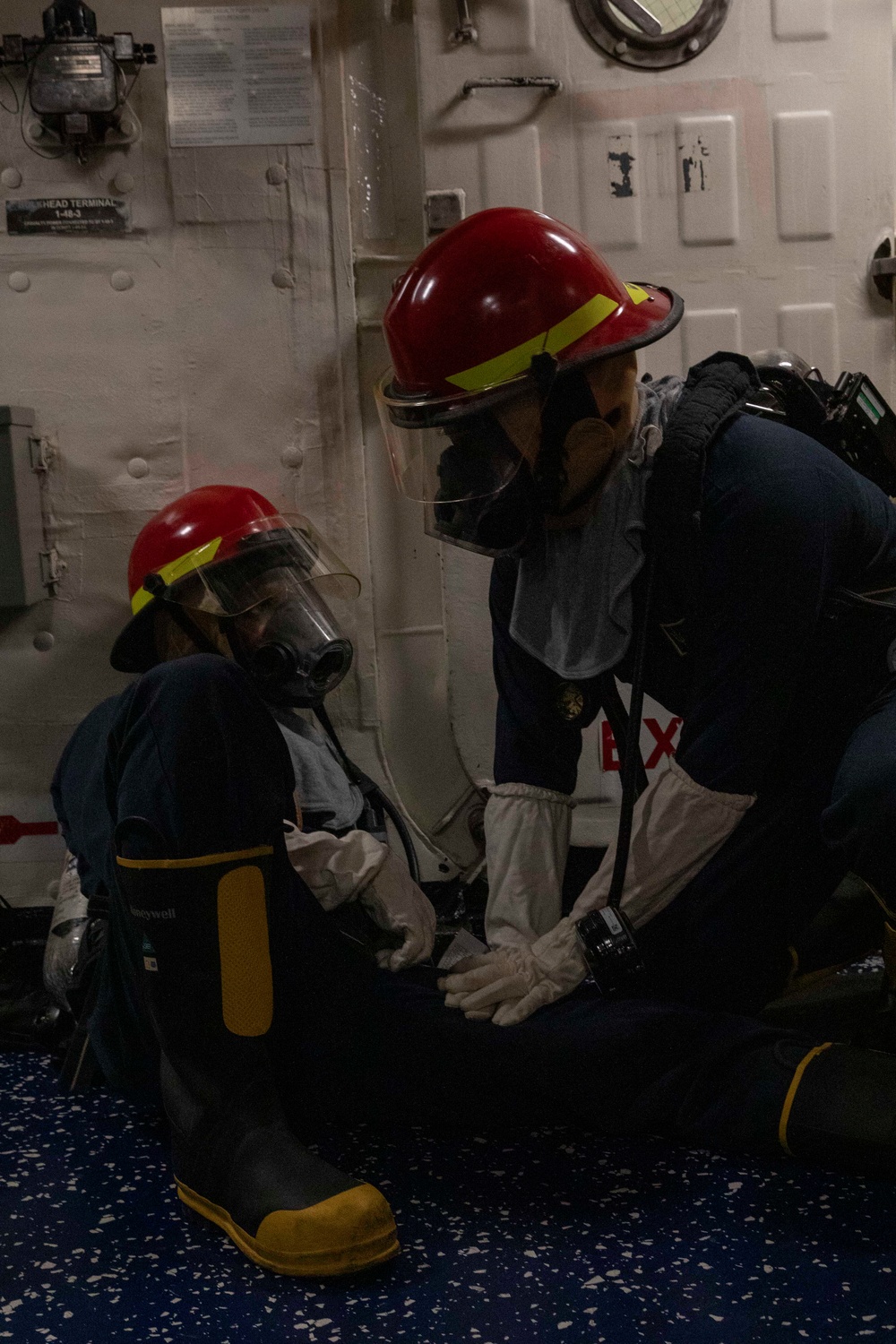 USS Tripoli Conducts a General quarters drill