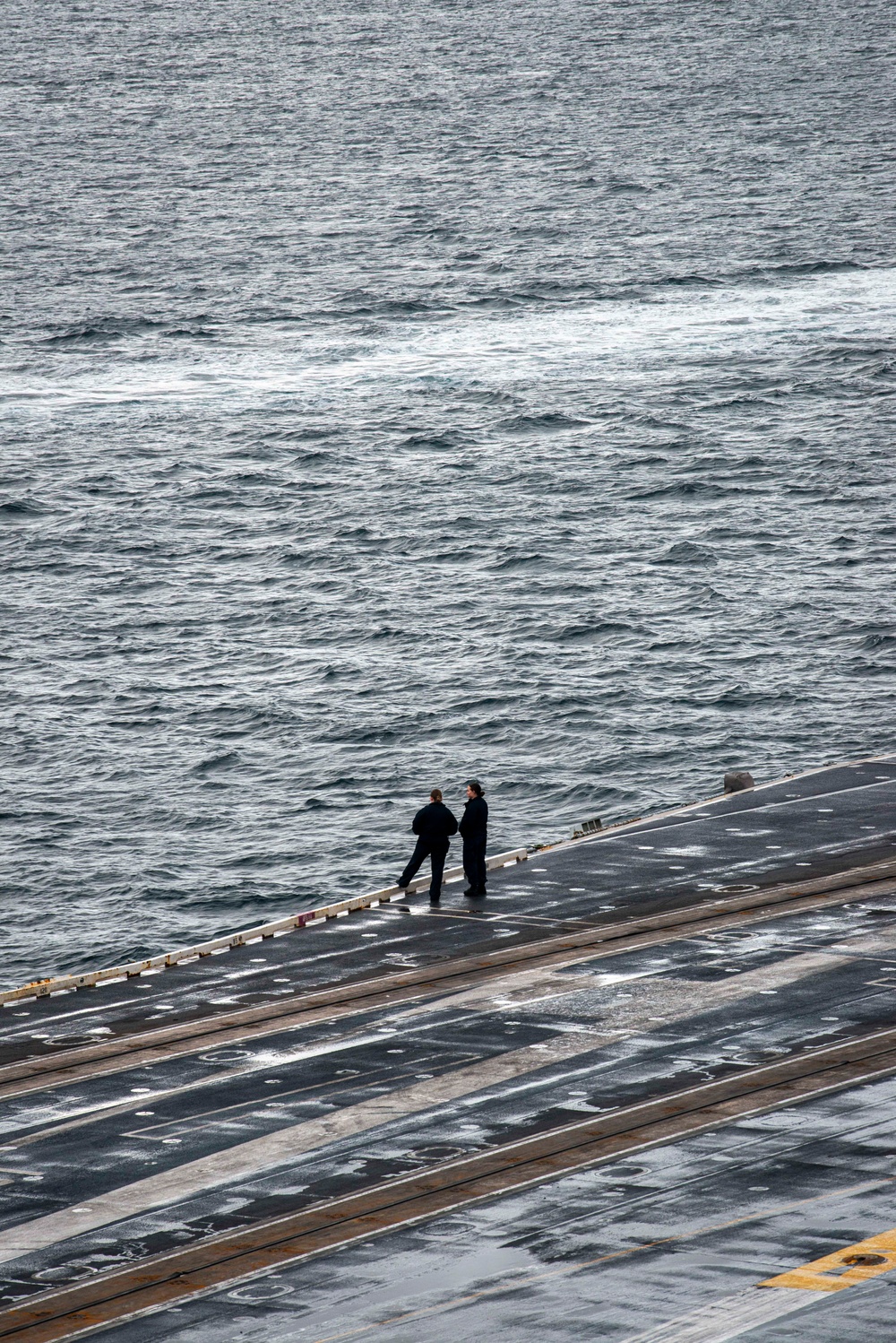 Nimitz Sailors Observe the Seattle Skyline