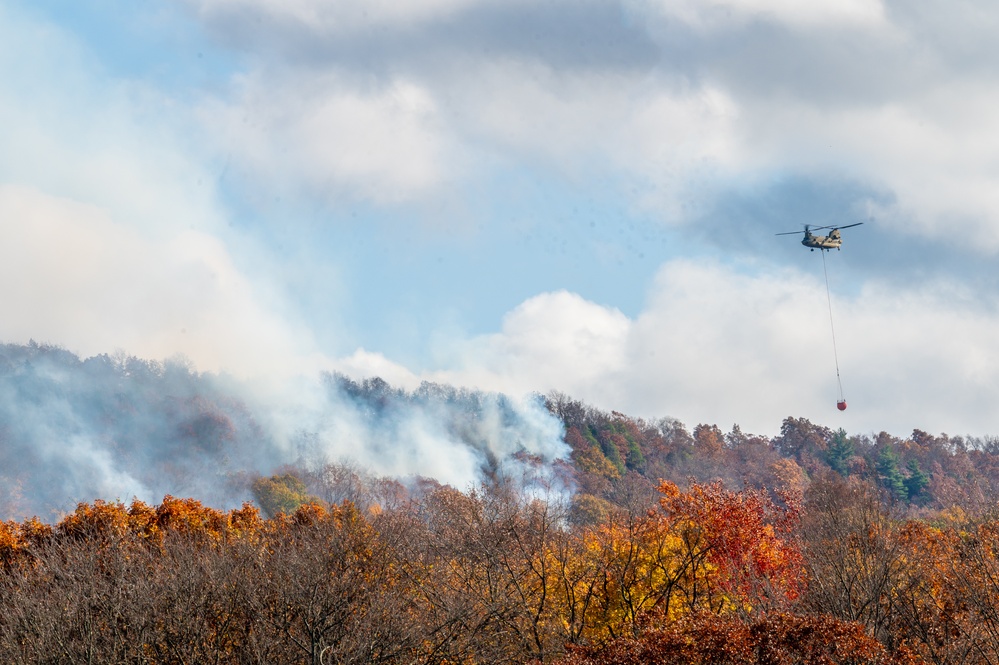 Connecticut National Guard Assists with Hawthorne Brush Fire