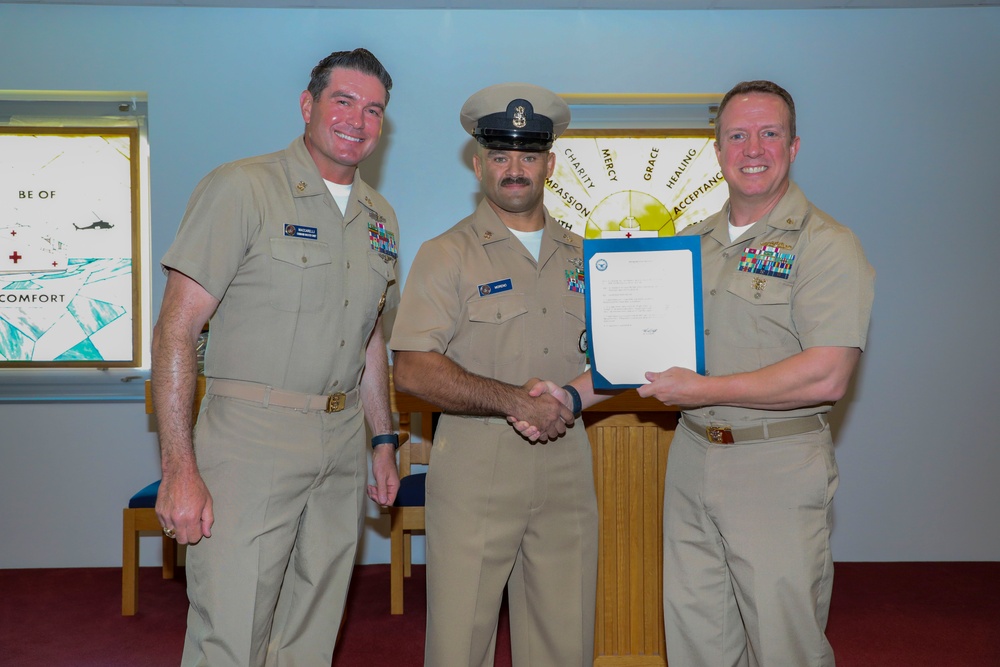 Navy and Marine Corps Force Health Protection Command Holds Promotion Ceremony for Command Master Chief Francisco Moreno