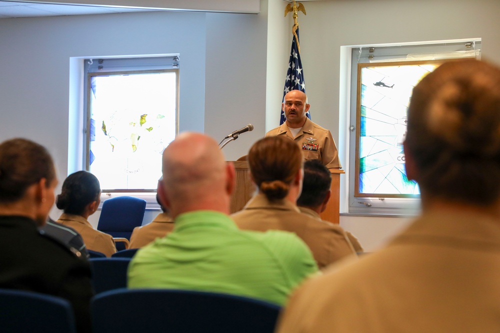 Navy and Marine Corps Force Health Protection Command Holds Promotion Ceremony for Command Master Chief Francisco Moreno