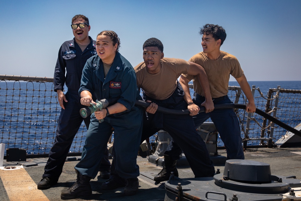 Flying Squad Drill Aboard the USS Cole