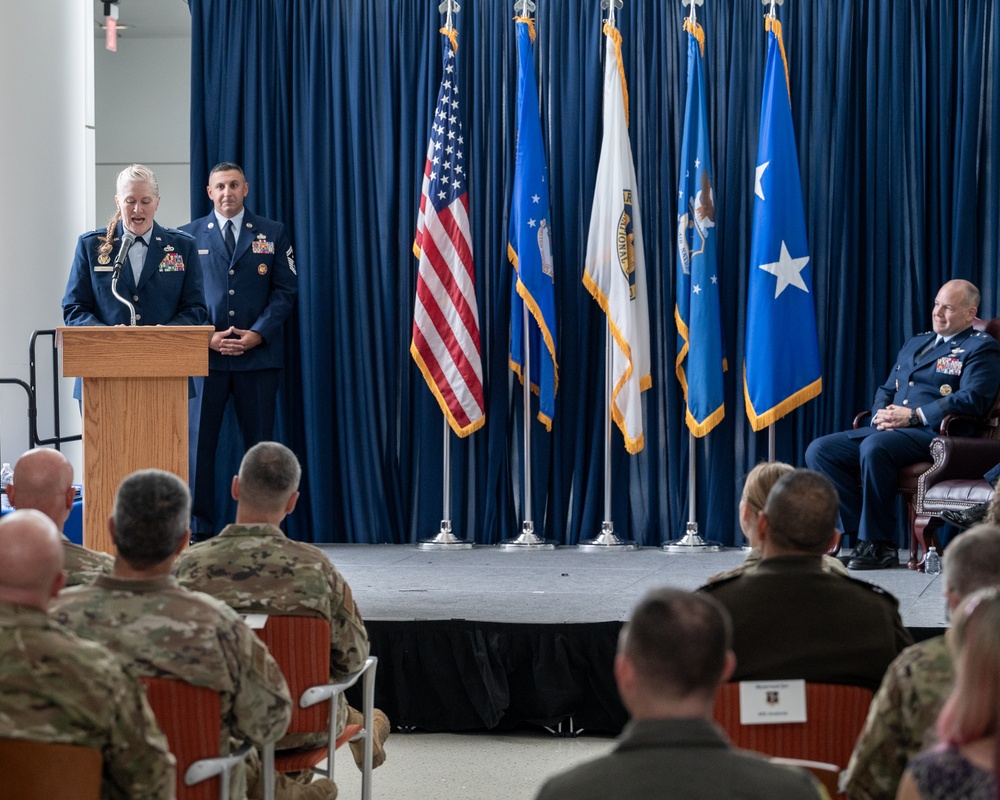 ANG Readiness Center change of command ceremony