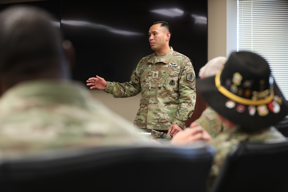 SFC Kiyoshi Briefs Senior Leaders on Personnel Capabilities at Their Disposal