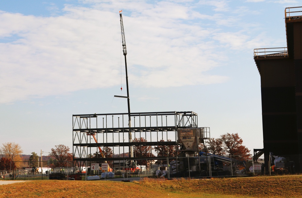 October 2024 construction operations for Fort McCoy East Barracks Project