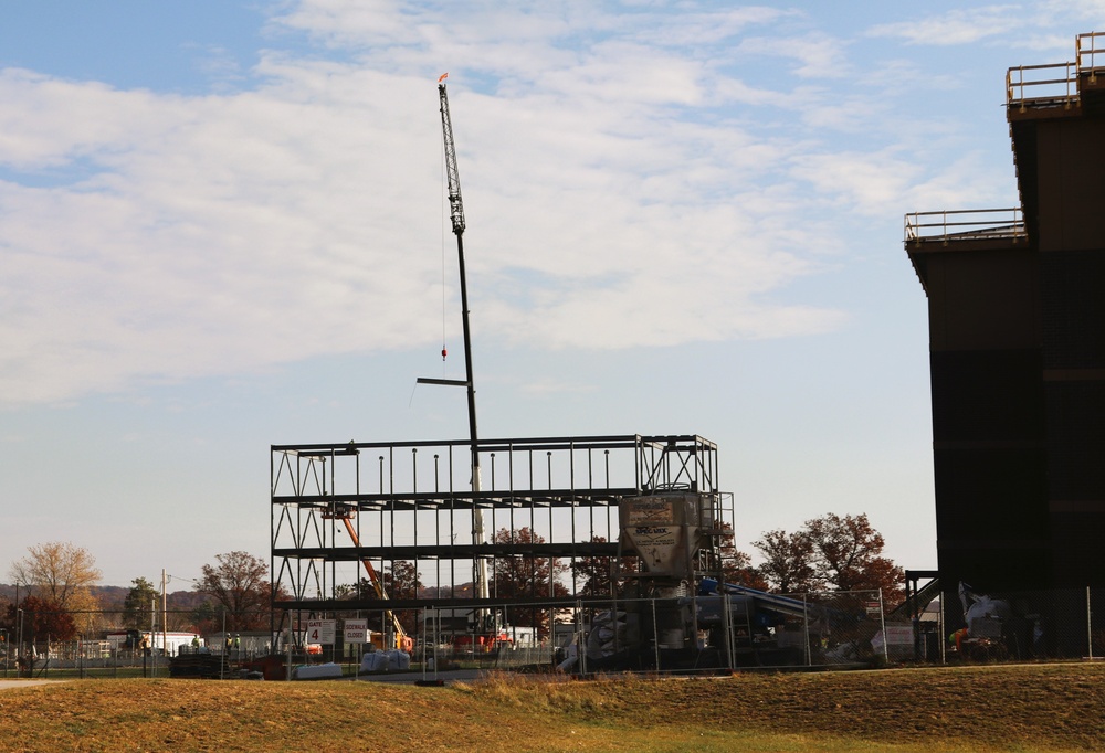 October 2024 construction operations for Fort McCoy East Barracks Project