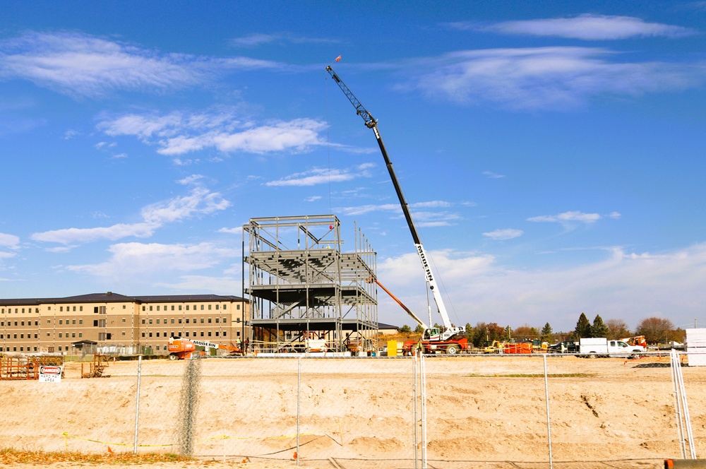 October 2024 construction operations for Fort McCoy East Barracks Project