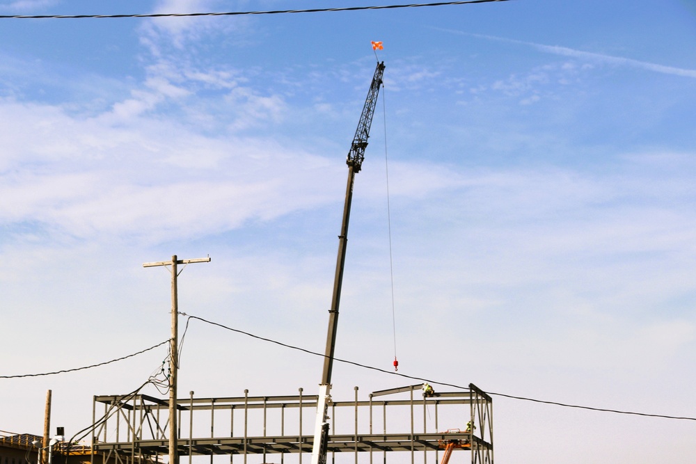 October 2024 construction operations for Fort McCoy East Barracks Project