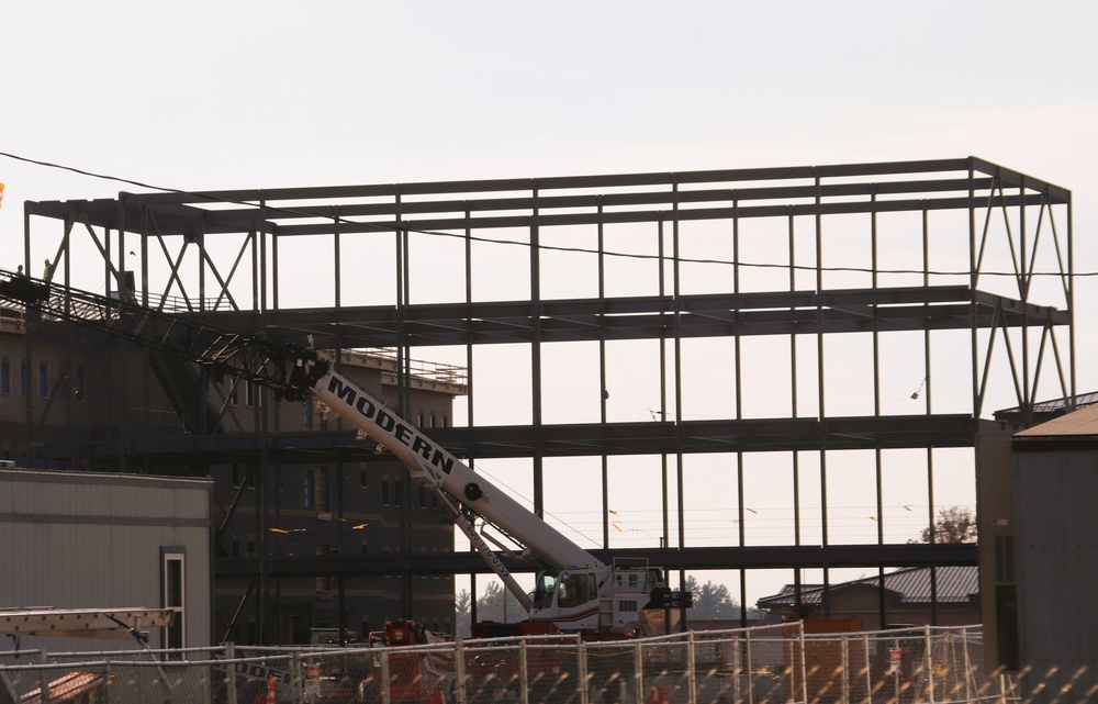 October 2024 construction operations for Fort McCoy East Barracks Project