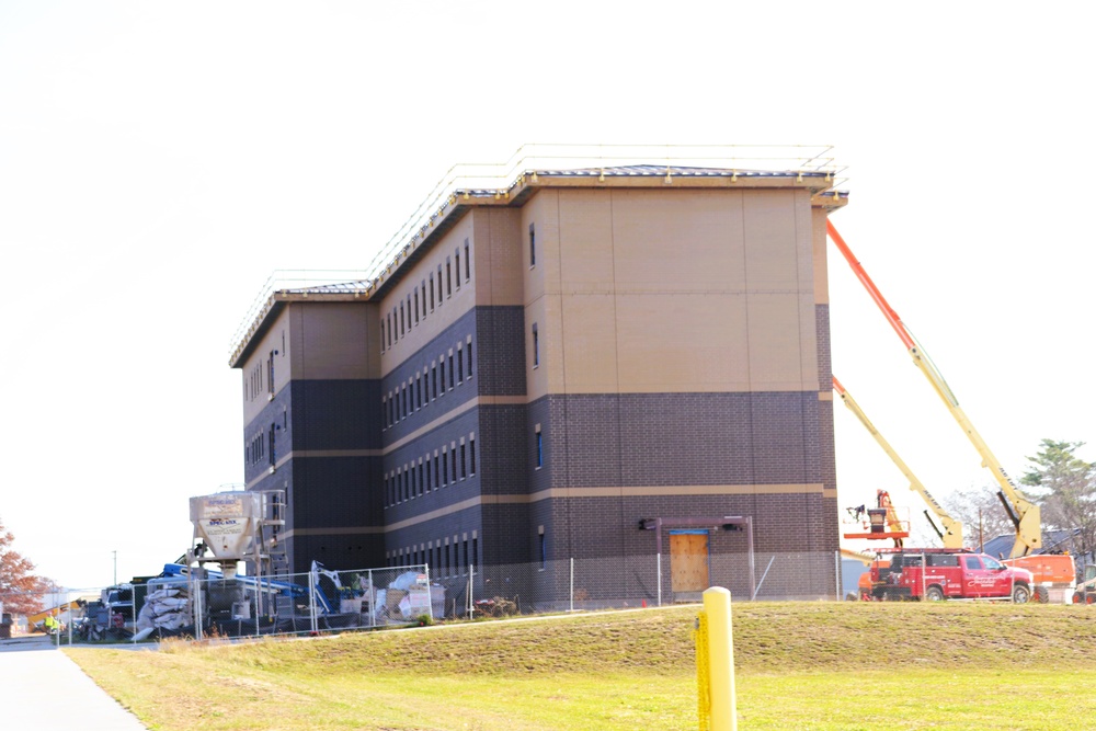 October 2024 construction operations for fiscal year 2022-funded barracks project at Fort McCoy