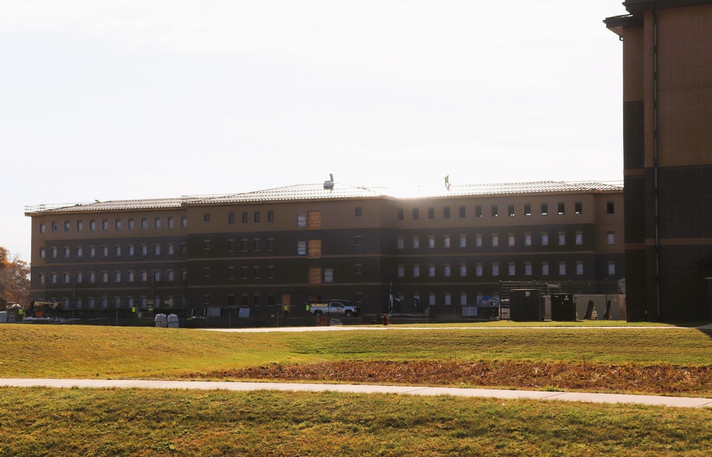 October 2024 construction operations for fiscal year 2022-funded barracks project at Fort McCoy