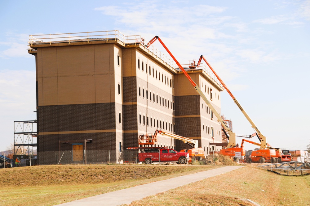 October 2024 construction operations for fiscal year 2022-funded barracks project at Fort McCoy