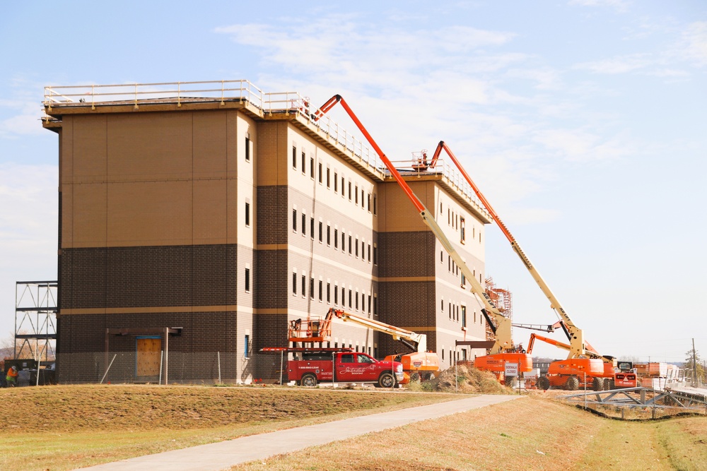 October 2024 construction operations for fiscal year 2022-funded barracks project at Fort McCoy