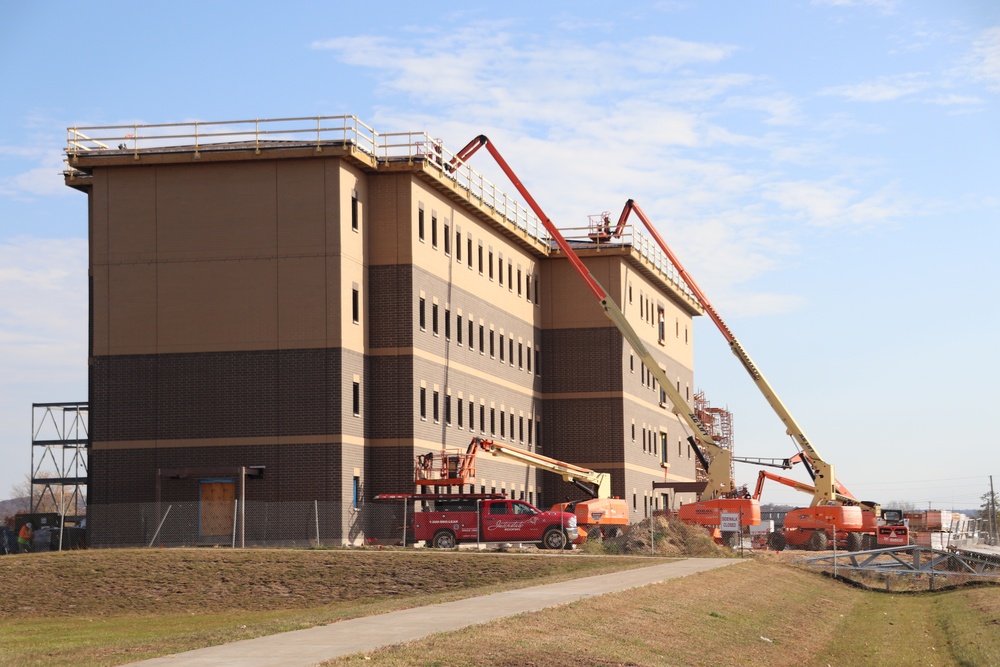 October 2024 construction operations for fiscal year 2022-funded barracks project at Fort McCoy