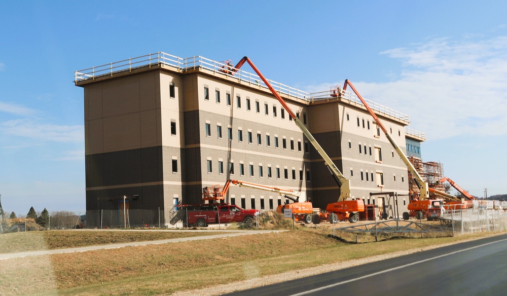 October 2024 construction operations for fiscal year 2022-funded barracks project at Fort McCoy