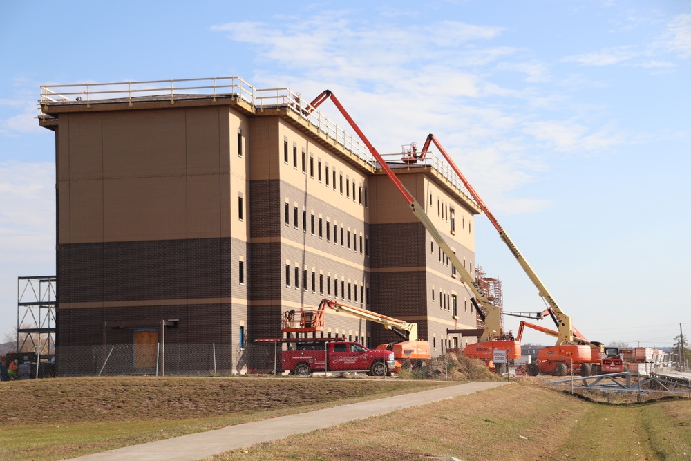 October 2024 construction operations for fiscal year 2022-funded barracks project at Fort McCoy