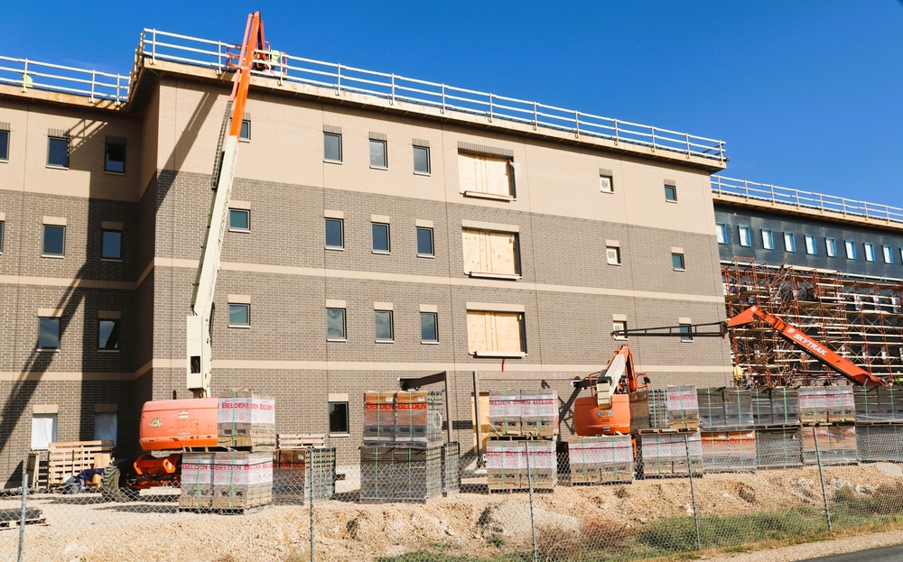 October 2024 construction operations for fiscal year 2022-funded barracks project at Fort McCoy