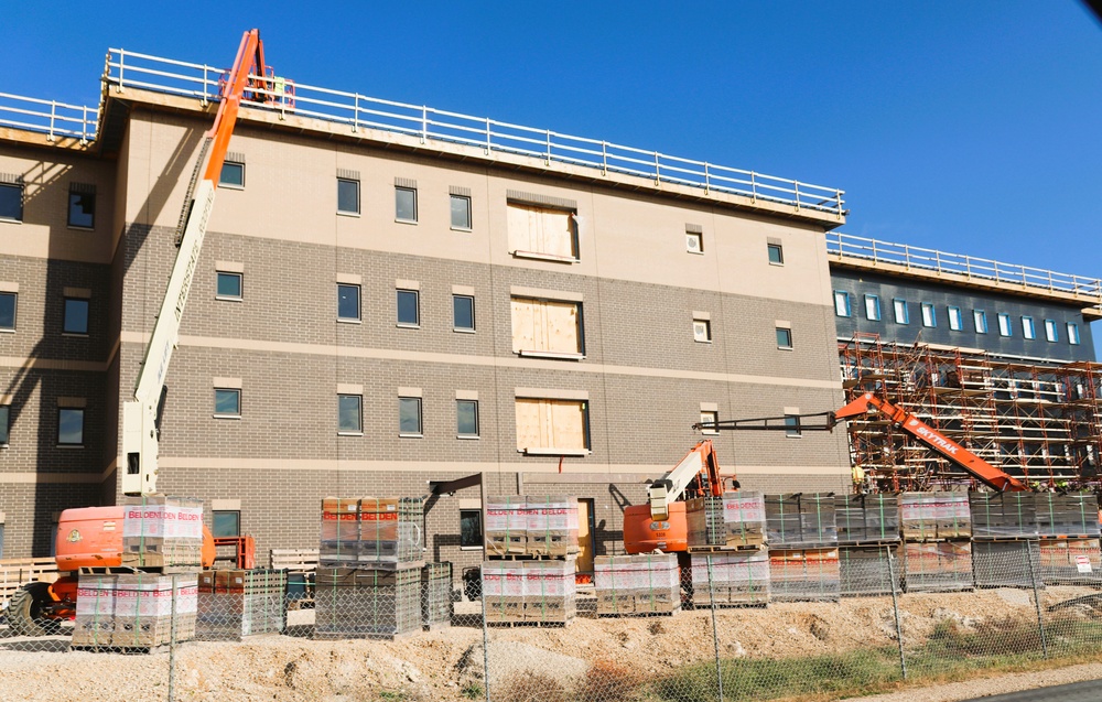 October 2024 construction operations for fiscal year 2022-funded barracks project at Fort McCoy