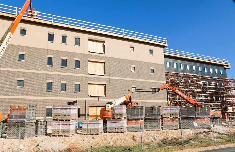 October 2024 construction operations for fiscal year 2022-funded barracks project at Fort McCoy