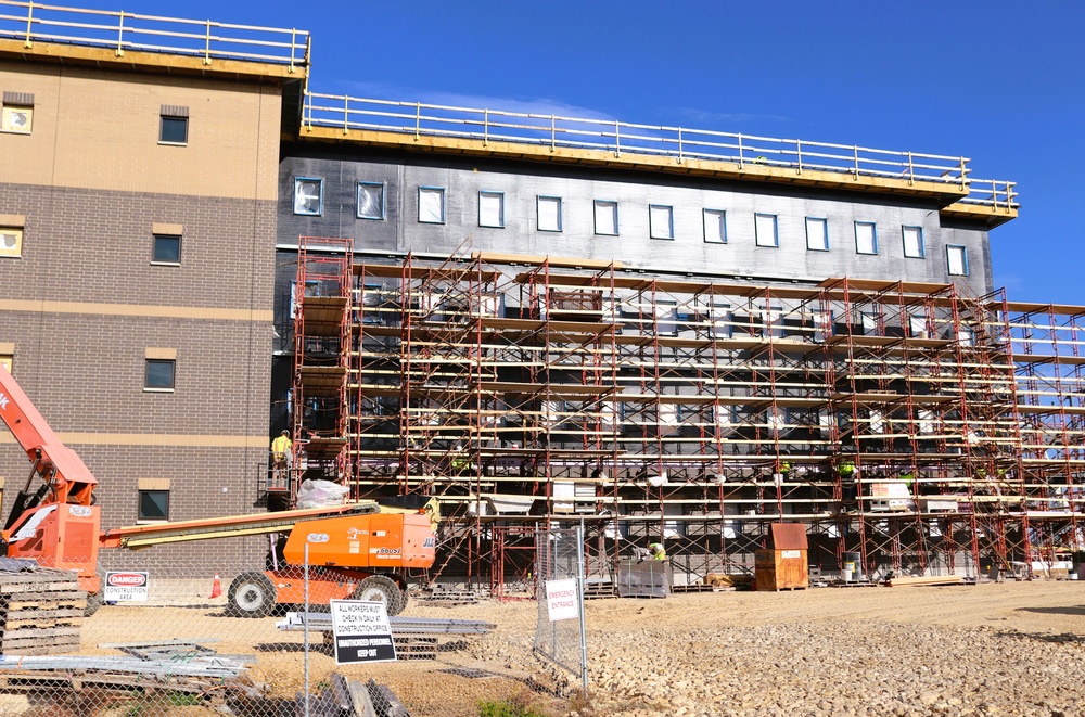 October 2024 construction operations for fiscal year 2022-funded barracks project at Fort McCoy