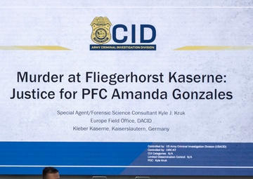 Army CID Agents Agents Brief International Partners at the 31st International Forensic Science Seminar