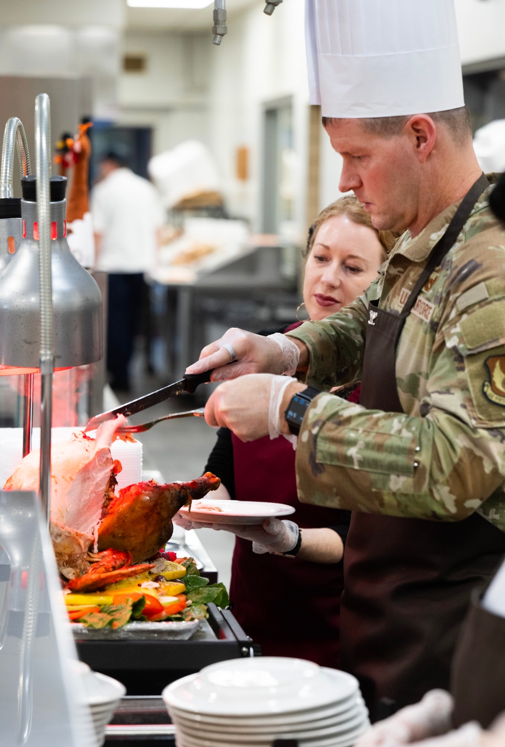 Wright-Patt leadership serves Airman holiday meal