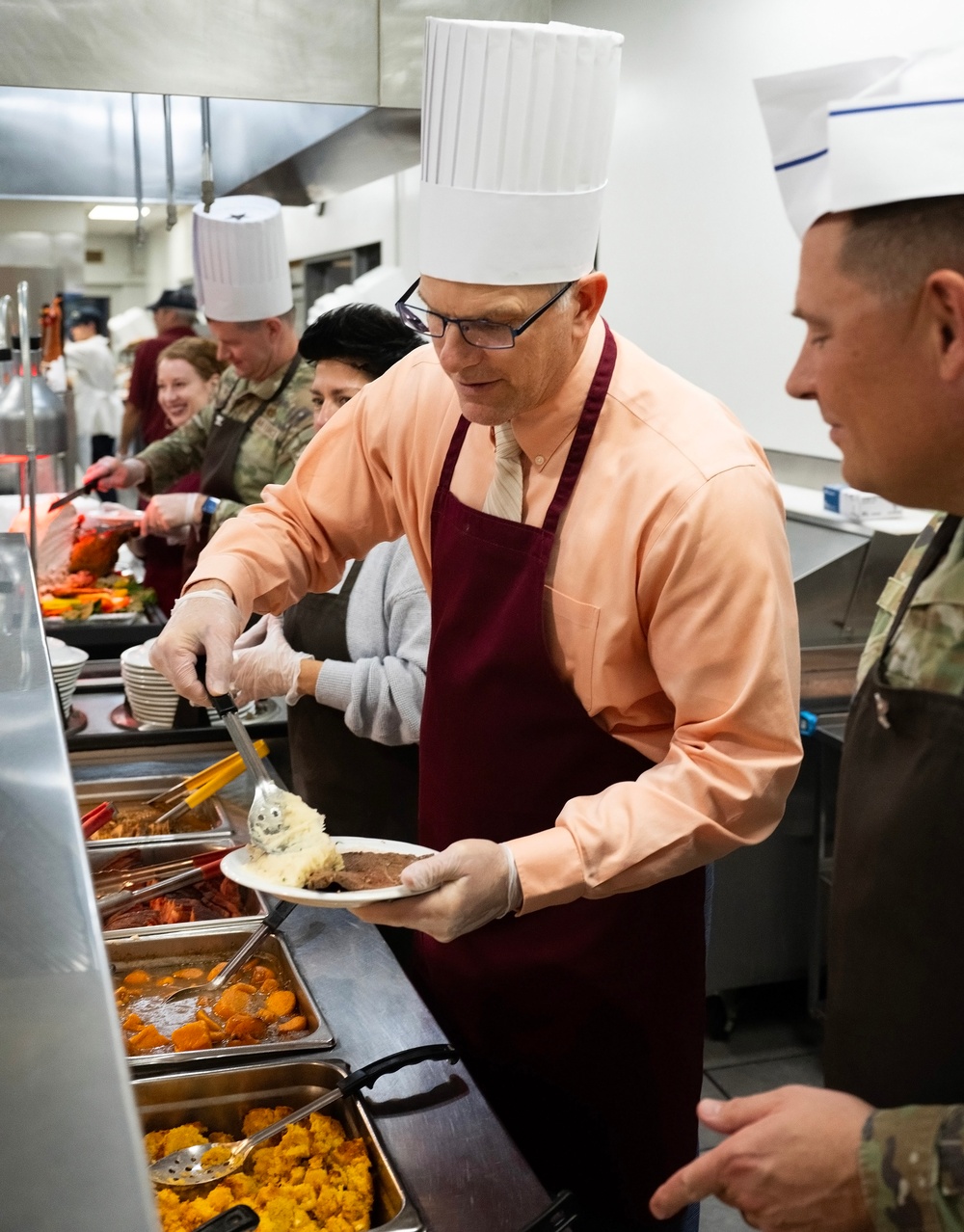 Wright-Patt leadership serves Airman holiday meal