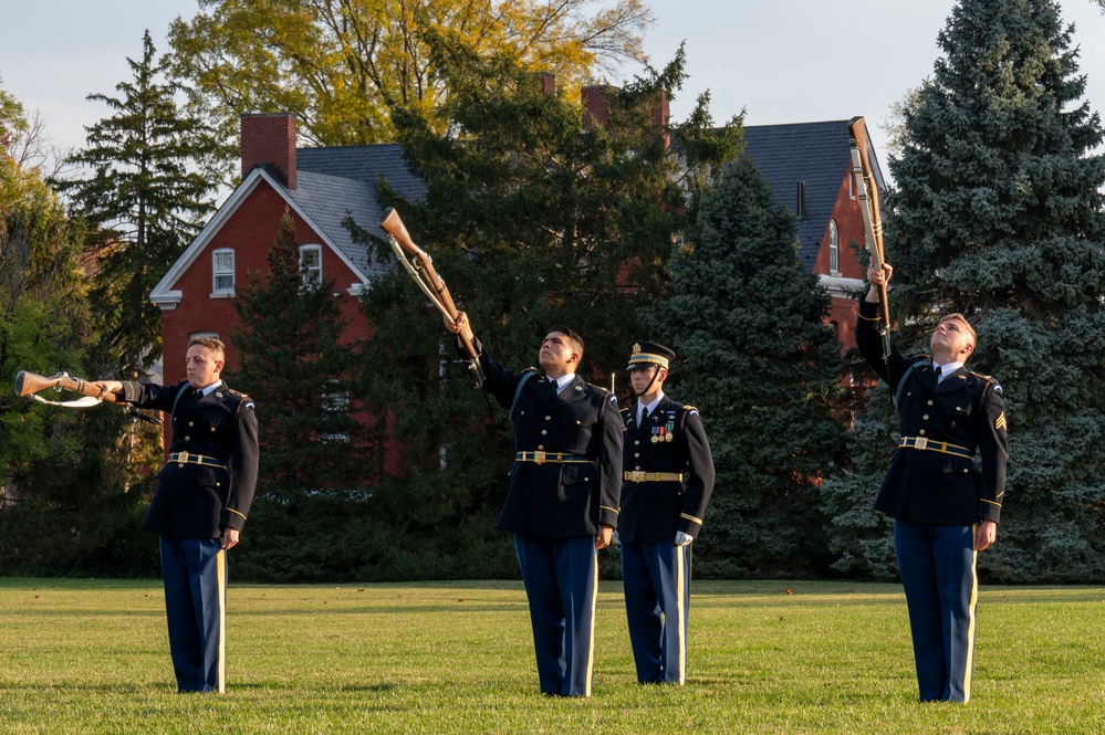 Military drill teams prepare for presidential inauguration