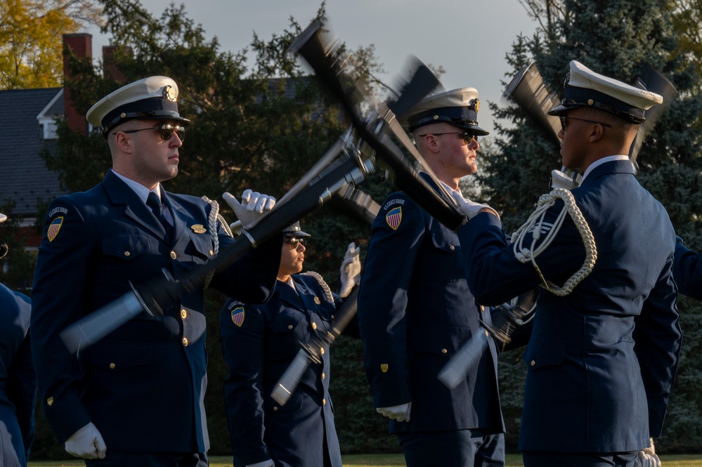 Military drill teams prepare for presidential inauguration