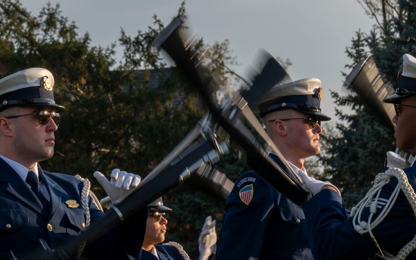 Military drill teams prepare for presidential inauguration