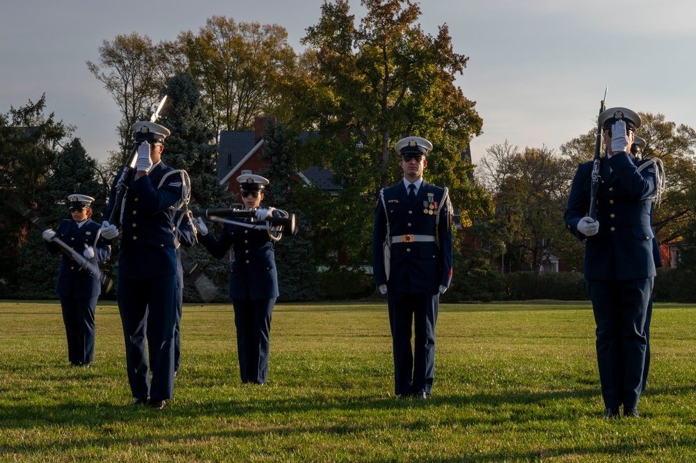 Military drill teams prepare for presidential inauguration