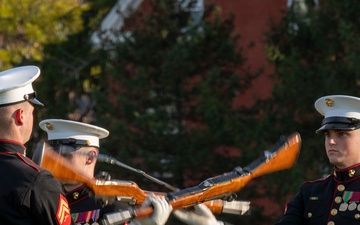 Military drill teams prepare for presidential inauguration